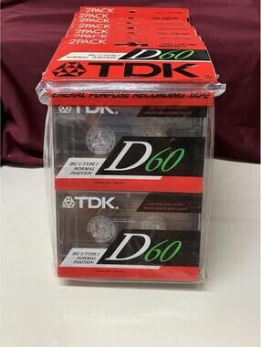 Tdk D60 Cassette Tape Lot Of 16 Sealed Tapes Dated 1988 Low Noise Rare Type 1